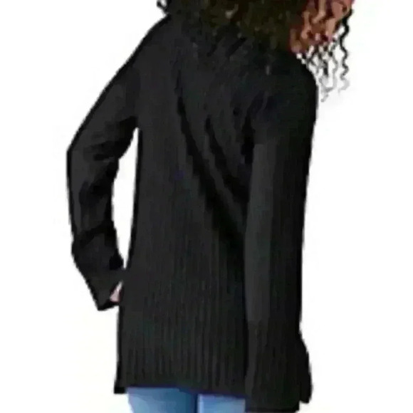 NWT SMARTWOOL Women's Shadow Pine V- Neck Rib Sweater in black Sz S - Picture 6 of 6